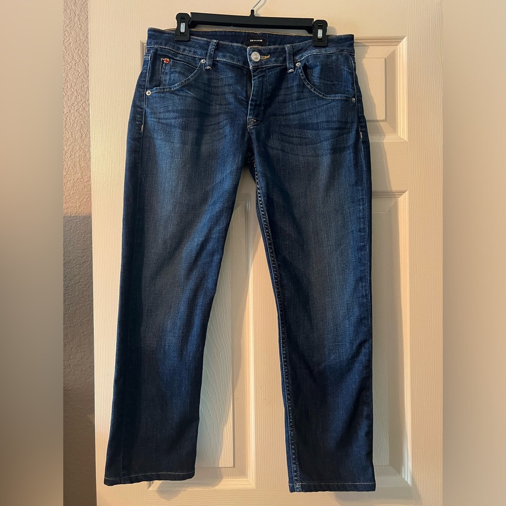 Hudson Jeans Bacara Crop Straight Jeans in Kern Size 30
